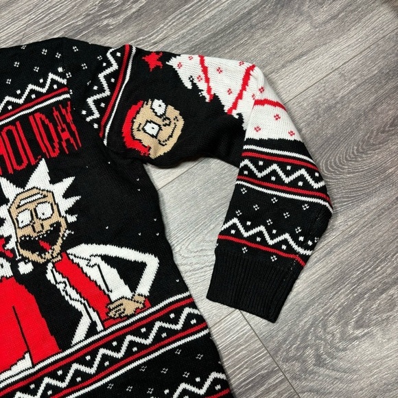 Rick & Morty Happy Human Holiday Christmas Sweater Med 257 - Picture 4 of 9